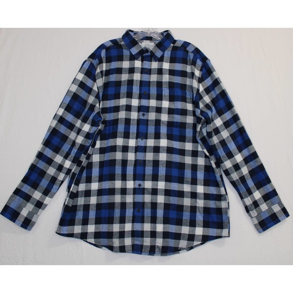 Croft and Barrow Mens Blue Long Sleeve Extra Soft Flannel Collared Size S - Picture 1 of 6